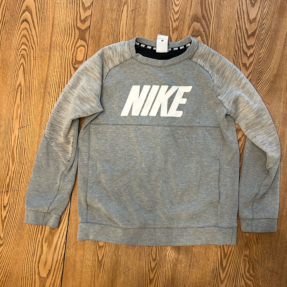 Nike Gray Crewneck Sweater Athletic Design